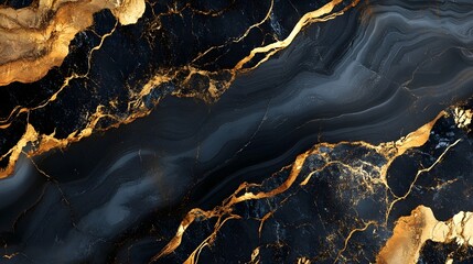 Aufkleber - Dramatic cracked marble texture with intricate golden veins and an design  This luxurious high end background has a moody mysterious and captivating aesthetic
