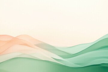 Poster - stylized topographic map-inspired artwork of rolling green landscapes with layered gradients mimicking natural terrain