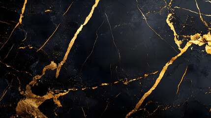 Aufkleber - Elegant and Luxurious Marble Texture with Golden Veins and Shimmering Accents for Premium Design and Decor
