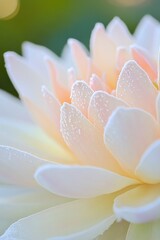 Poster - petals of flower covered in frost glisten under morning light delicate details standing out against 