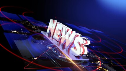 Fototapete - 3d render of a modern news technology background
