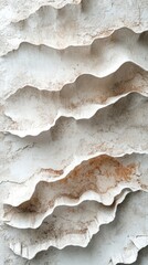 Poster - Abstract Textured Layers of White and Brown Plaster Creating a Wavy Pattern for a Modern Aesthetic