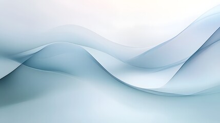 Leinwandbilder - Ethereal blue fluid wave flowing across the frame creating a mesmerizing abstract gradient backdrop with a contemporary minimalist and digital design