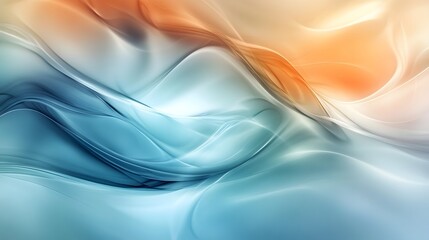 Fototapete - Ethereal Fluid Motion Abstract with Vibrant Iridescent Color Gradient Waves and Swirls   Digital Render with Captivating Smooth Flowing Shapes and Patterns