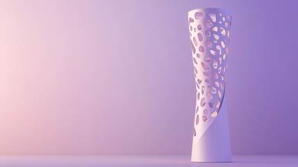 Elegant White Vase with Intricate Cutout Design