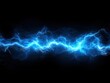 © Sarinya - Electric blue lightning bolt striking through a dark sky creating a powerful energy source and dramatic visual effect perfect for science and technology themes