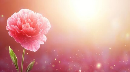 Wall Mural - Radiant pink flower in bloom against a bright background vivid