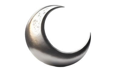 Poster - A shining crescent moon with a smooth silver glow, isolated on a empty plain background