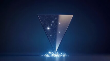 Wall Mural - a triangular prism reflecting stars and light