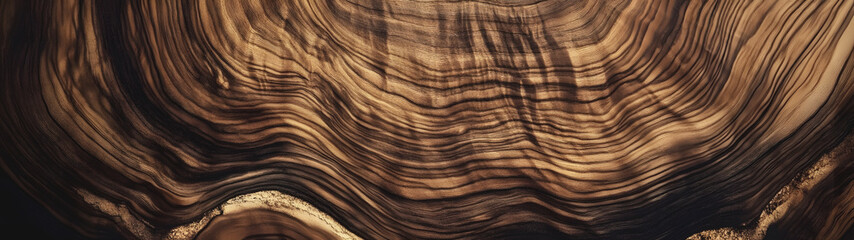 Aufkleber - Intricate wood grain patterns and textures forming natural abstract designs with swirling curving and geometric lines in the aged weathered and cracked surfaces of rustic wooden planks or panels