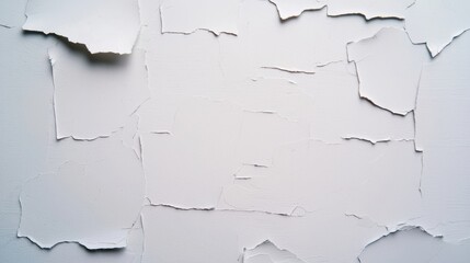 Poster - Bright white torn paper texture on a clean surface, showcasing disarray and creativity.