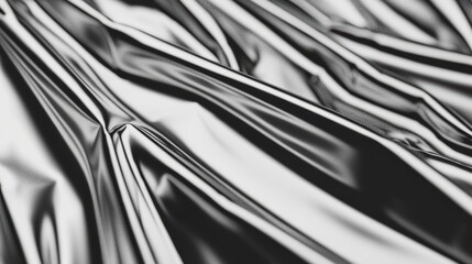 Poster - Bright silver leaf texture includes tinfoil and aluminum foil with a striking abstract look.