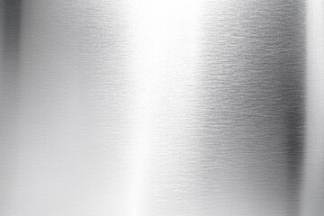 Poster - Brushed shiny silver metal texture creates a modern, sleek appearance. Ideal for various design projects.