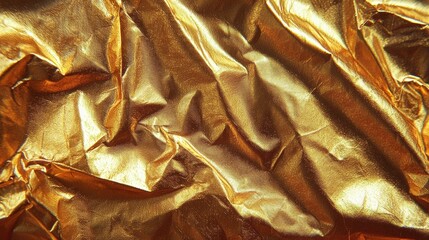 Poster - Gold foil texture, grainy glitter, smooth flat golden surface, perfect for backgrounds and design.