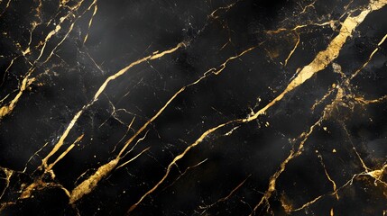 Leinwandbilder - Luxurious Cracked Golden Marble Textured Abstract Background for Premium Design  Elegant and sophisticated textured pattern with golden veins and glitter effects perfect for luxury branding packaging