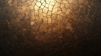 Poster - Rough cracked gold rocks texture creates an abstract background.