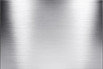 Canvas Print - Shiny brushed stainless steel surface with metallic texture and smooth finish. Ideal for modern designs and contemporary aesthetics.