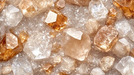 Poster - Sparkling Gemstone Collection Captivating Clarity and Brilliance in a Mineral Mosaic
