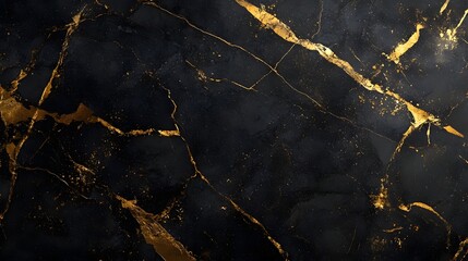 Poster - Luxurious marble texture with golden veins and cracks creates an elegant sophisticated and premium background or wallpaper design  The intricate and granular pattern offers a high end glamorous