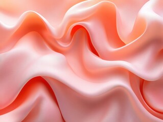 Poster - abstract flowing light peach fabric texture with soft folds and gentle curves for elegant backdrop