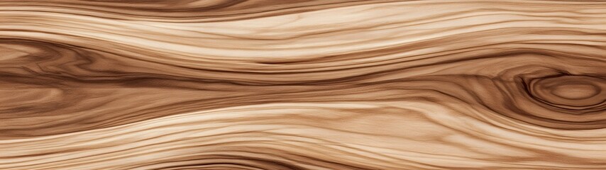 Poster - Seamless Abstract Natural Wooden Texture Background with Wavy Grain Pattern  Closeup view of vintage rustic hardwood surface warm brown tones decorative wooden panel or board for interior design