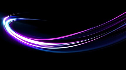 Fototapete - Striking abstract digital art background with vibrant neon like curves flowing lines and dynamic gradient effects against a dark futuristic backdrop  This energetic