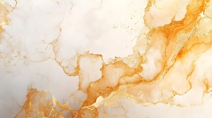 Poster - Stunning abstract artwork featuring fluid dynamic swirls and marbled patterns in a harmonious blend of golden brown beige and cream tones  This contemporary