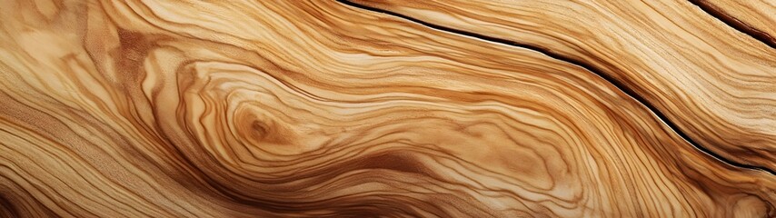 Poster - Swirling Wooden Waves Texture  Natural material with smooth organic abstract surface and design pattern  Warm earthy background for interior architecture or furniture design