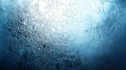 Poster - Underwater Serenity Ethereal Ocean Depths Filled with Flowing Liquid Motions  Submerged in the clear blue waters this abstract image captures the serene and mysterious atmosphere of the deep sea