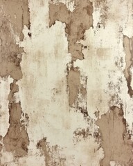 Poster - Distressed Plastered Wall with Peeling Paint Layers in Earthy Tones for Vintage Textures and Grunge Backgrounds