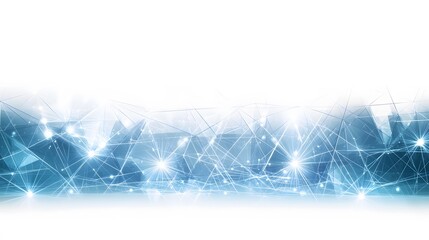 Fototapete - Abstract Blue Network Connection Technology Background