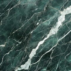 Poster - Elegant dark green marble texture with white veins creating a luxurious and natural stone surface background for interior design and architectural projects