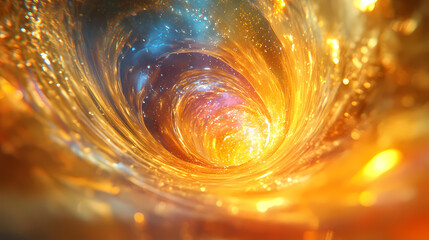 Wall Mural - Abstract swirl of galaxy with vibrant colors, evoking awe and wonder, creates captivating depth