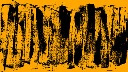 Canvas Print - the yellow background that was untidyly painted with dirty black paint looked sloppy.