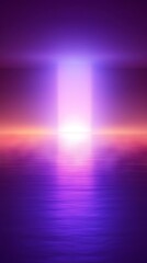 Canvas Print - Abstract Light Beam Across Colorful Water