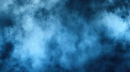 Poster - Mysterious blue smoke texture creating an atmospheric background.