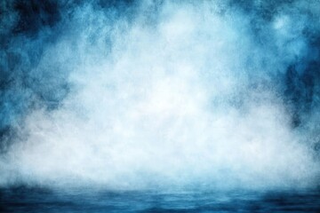 Poster - Misty blue abstract background with soft textures and gradients.