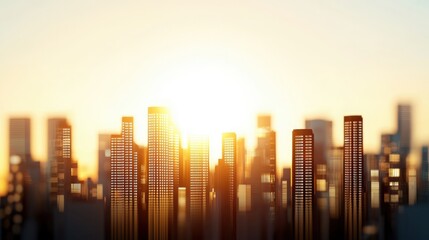 Wall Mural - Golden Hour Cityscape