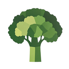 Poster - Stylized broccoli illustration on a black background conveying healthy eating