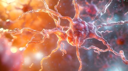 Poster - Vibrant Neuronal Connections Capturing the Essence of Cognitive Function