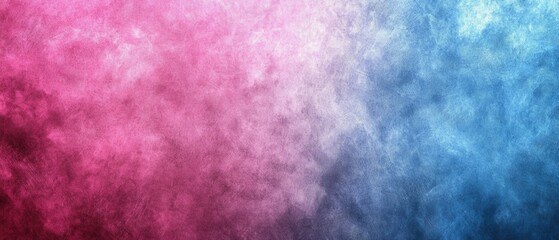 Poster - Textured canvas background with vibrant pink and blue gradient creating a soft dreamy artistic effect perfect for creative projects