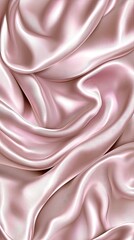 Poster - Soft pink silk with delicate folds creates an elegant texture, ideal for design projects requiring a graceful and pastel aesthetic