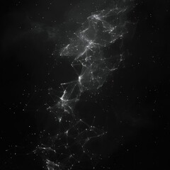 Poster - Abstract Plexus Network Connection Background with Glowing Nodes and Lines in Dark Space