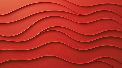 Aufkleber - Layered paper waves abstract coral pattern depth and texture in fluid design