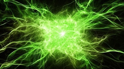 Aufkleber - electrifying display of light and energy radiates from central point vibrant green hues
