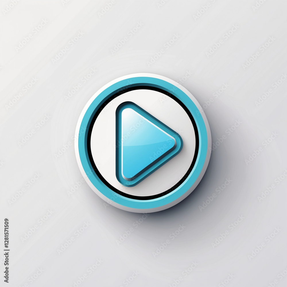 Play Button Icon – Multimedia Start Symbol for Video, Music, and ...