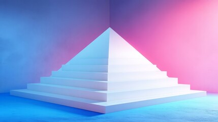 Poster - Abstract Modern Pyramid Shaped Steps