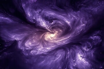 Wall Mural - deep space nebula abstract swirling cosmic clouds in dark purples and blues ethereal celestial patte