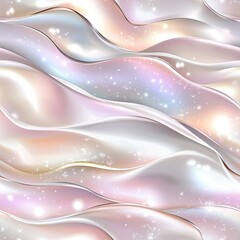 Poster - Vibrant holographic background features iridescent hues and flowing wavy lines, perfect for wallpaper and packaging design SEAMLESS PATTERN