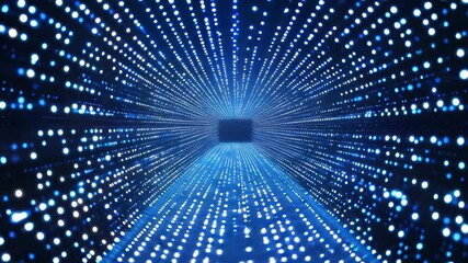 Poster - Tunnel blue particle stardust transition space